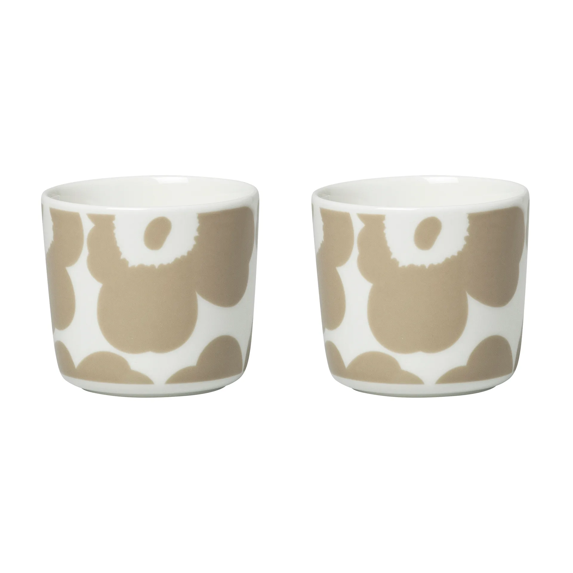 Tazza caffè Unikko senza manico 20 cl confezione da 2, bianco-beige Marimekko