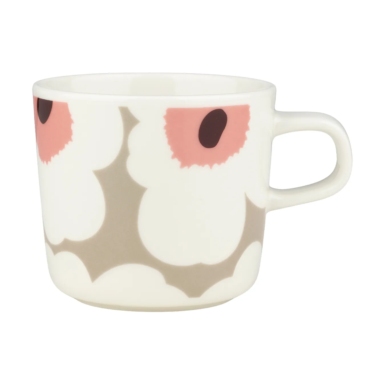 Tazza da caffè Unikko 20 cl, White-clay-powder-dark wine Marimekko