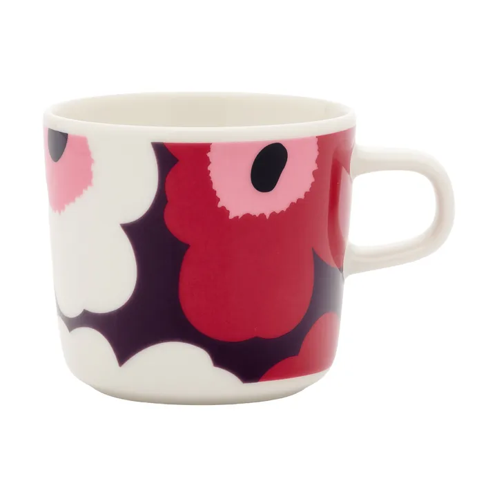 Tazza da caffè Unikko 20 cl - White-plum-cranberry-pink - Marimekko