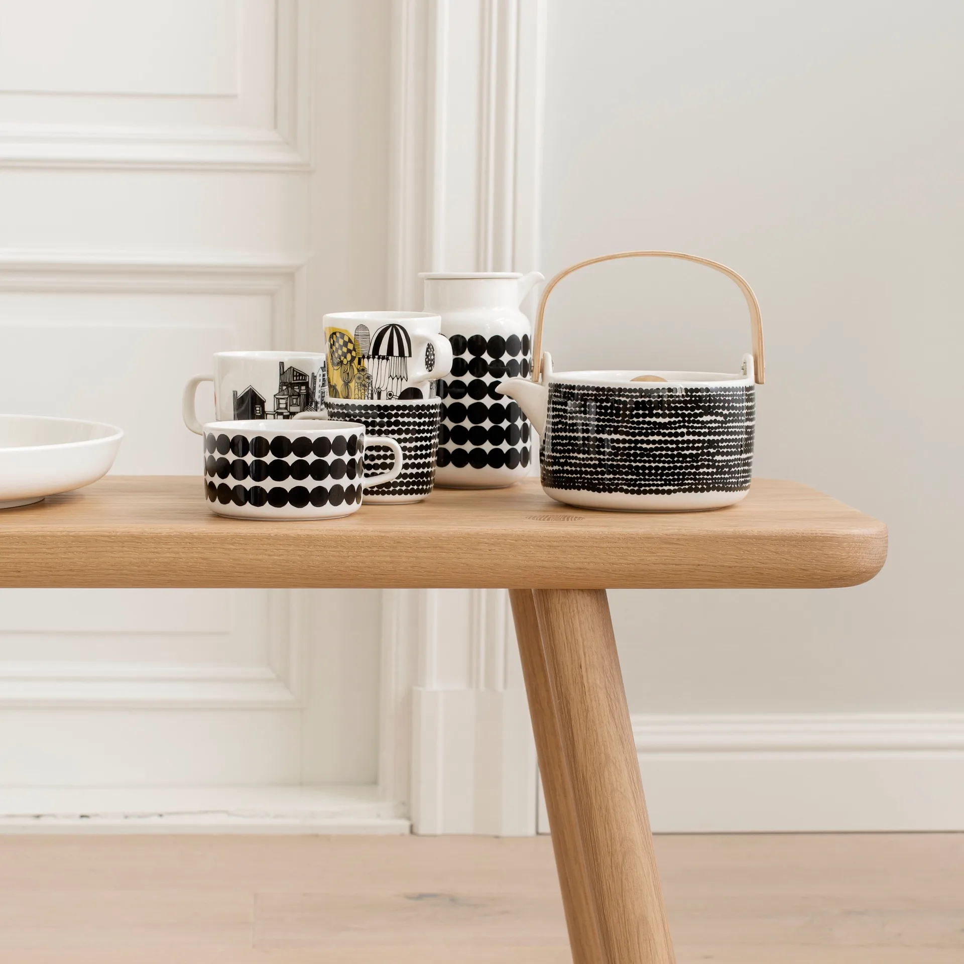 Tazza da tè Räsymatto 25 cl, nero-bianco Marimekko