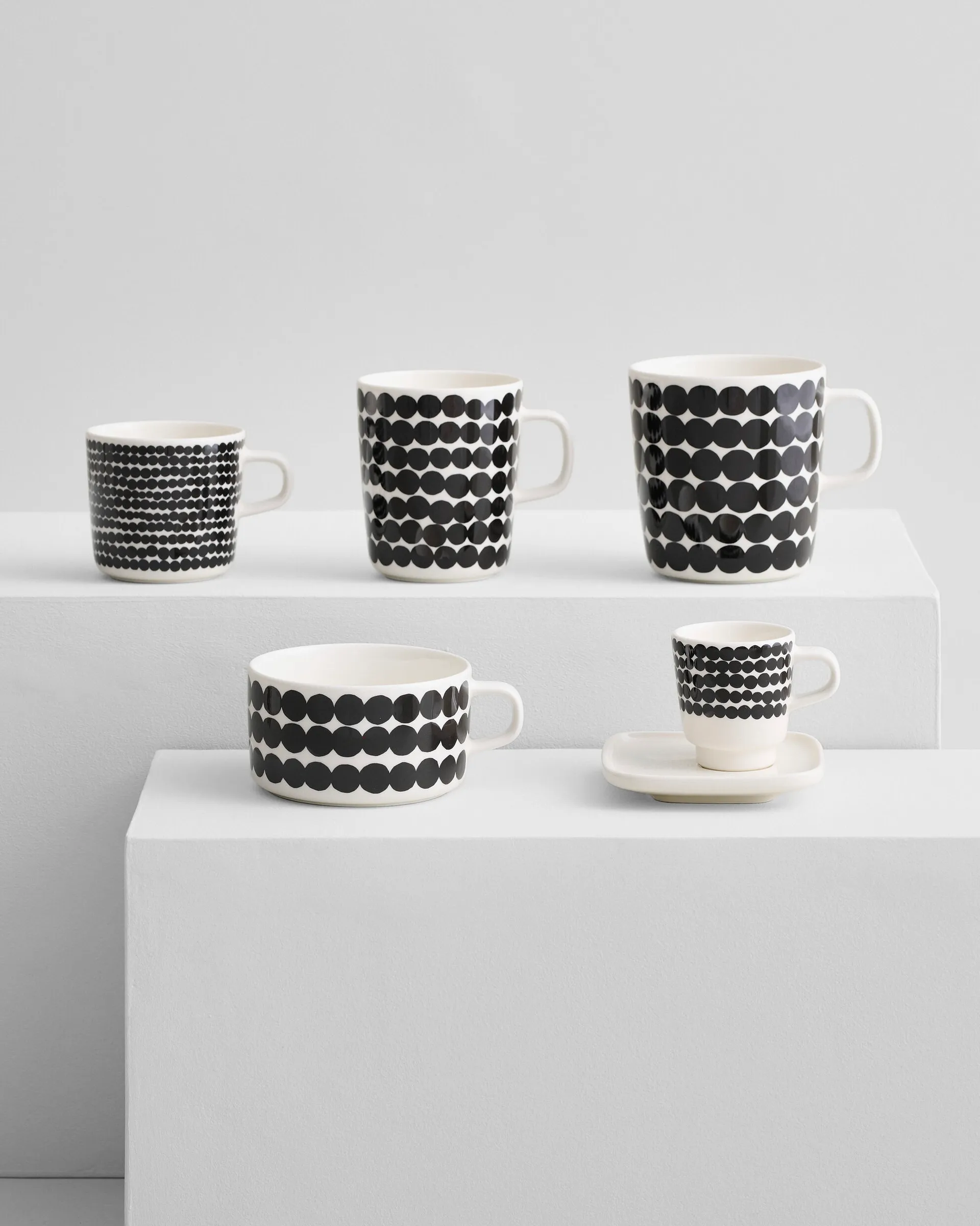 Tazza da tè Räsymatto 25 cl, nero-bianco Marimekko
