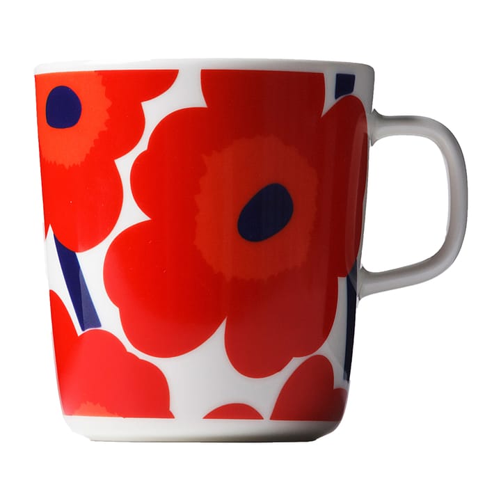 Tazza da tè Unikko 4 dl - rosso-bianco - Marimekko