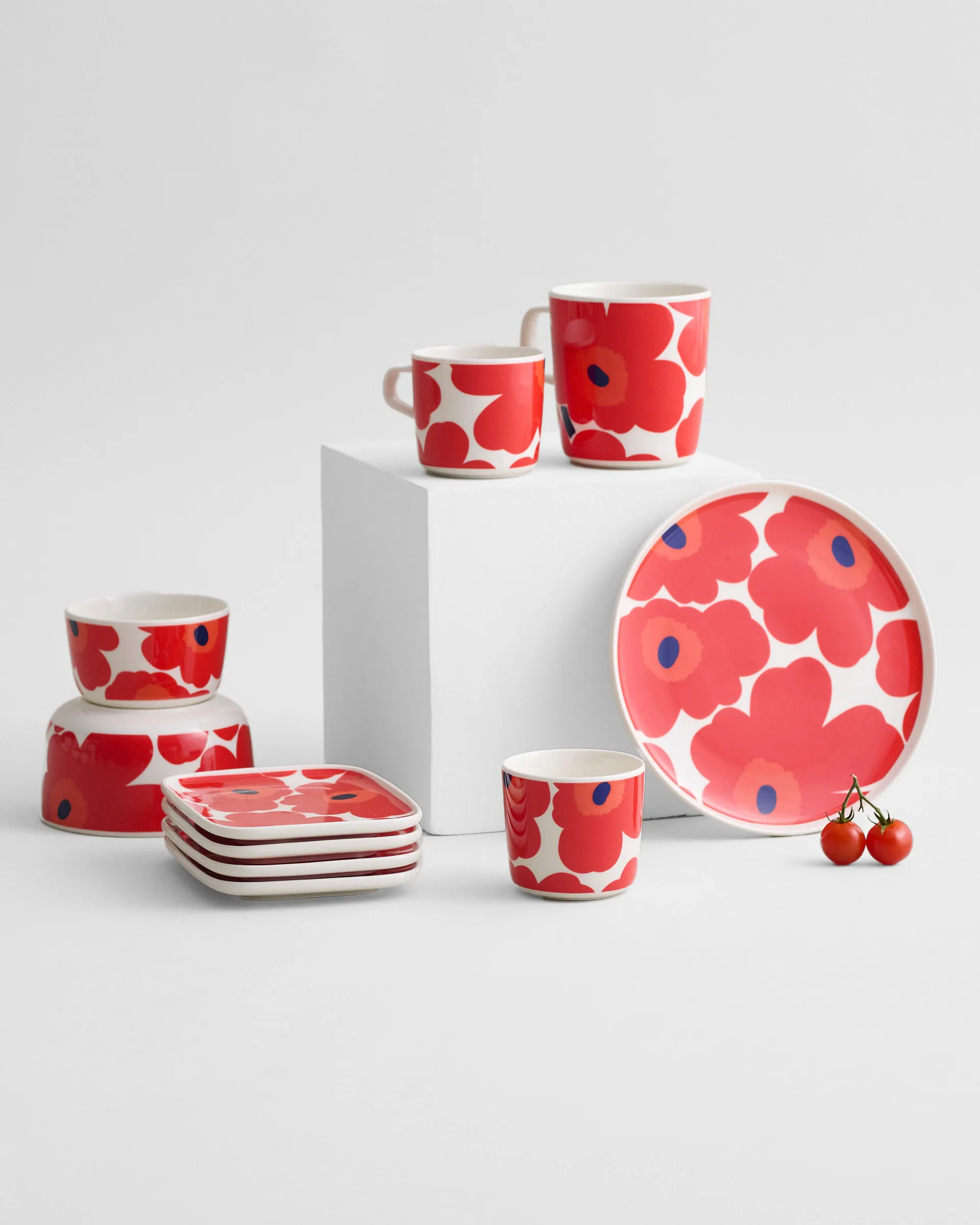 Tazza da tè Unikko 4 dl, rosso-bianco Marimekko