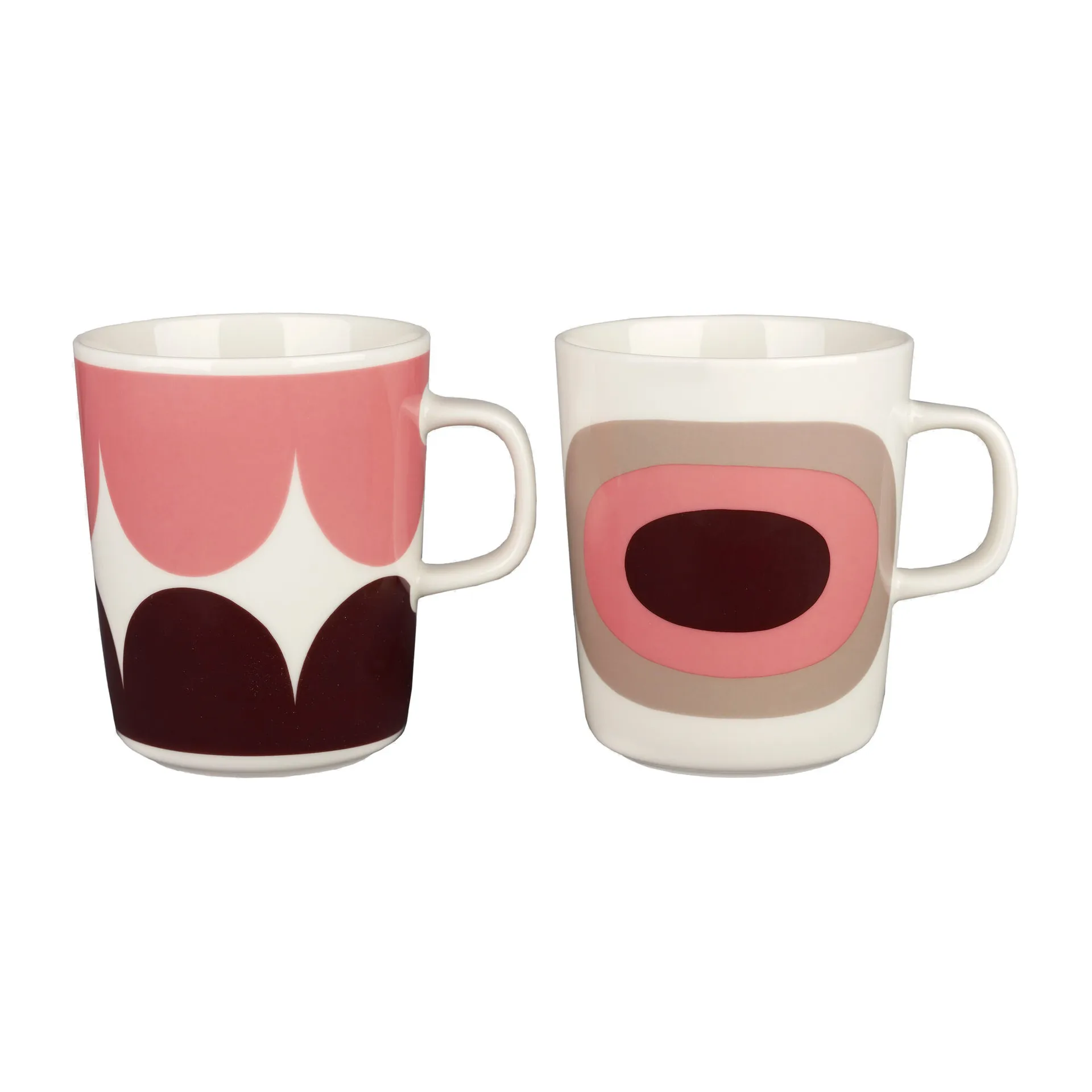 Tazza Härkä & Melooni 25 cl confezione da 2, Bianco-vinaccia-polvere-argilla Marimekko