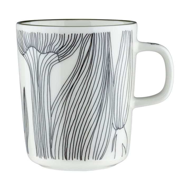 Tazza Kukat Puhkeavat 25 cl - Bianco-verde foresta-nero - Marimekko