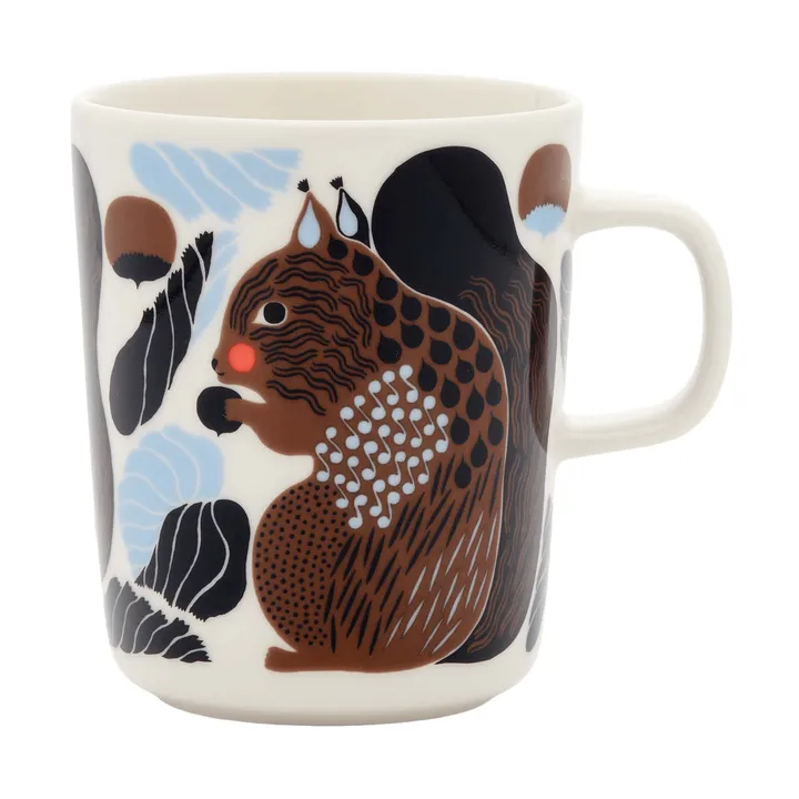 Tazza Kurre 25 cl - White-brown-black-light blue - Marimekko