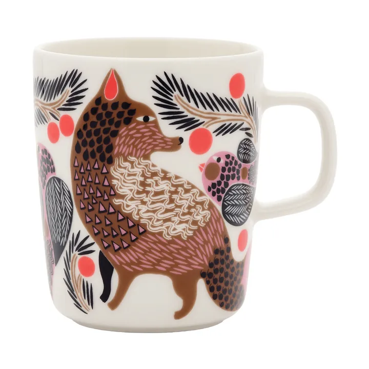 Tazza Oiva Ketunmarja 25 cl - White-bronze-pink-petrol - Marimekko