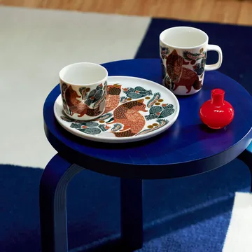 Tazza Oiva Ketunmarja senza manico 20 cl confezione da 2 - White-brown-dark green - Marimekko