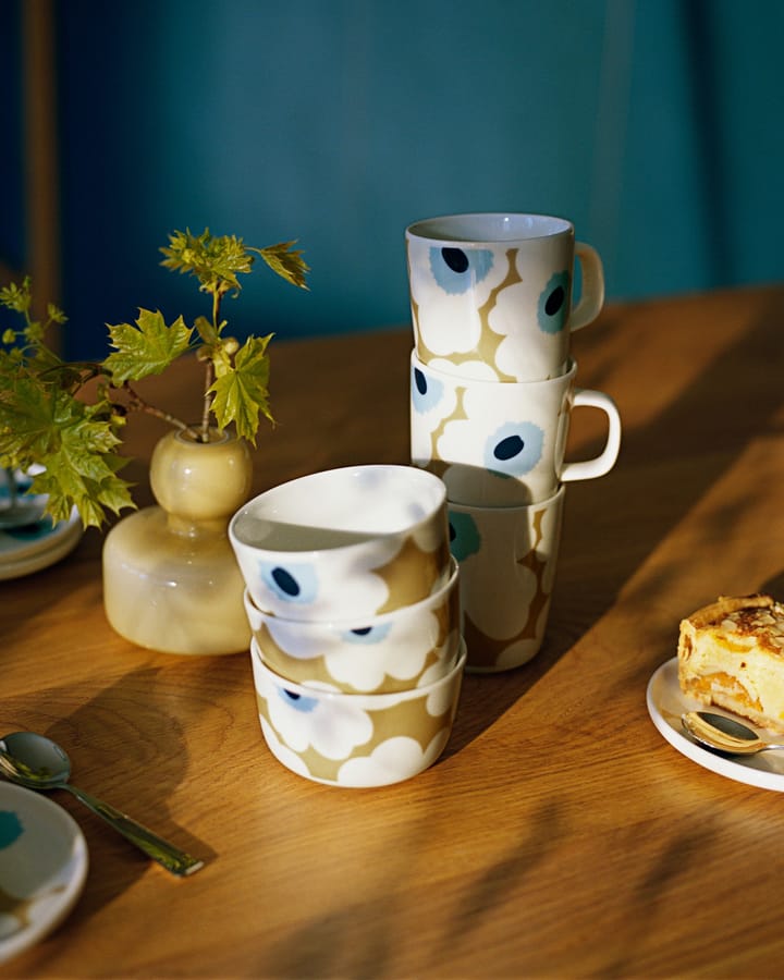 Tazza Unikko 25 cl, beige-bianco sporco-blu Marimekko