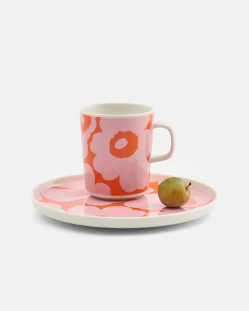 Tazza Unikko 25 cl - White-pink-orange - Marimekko