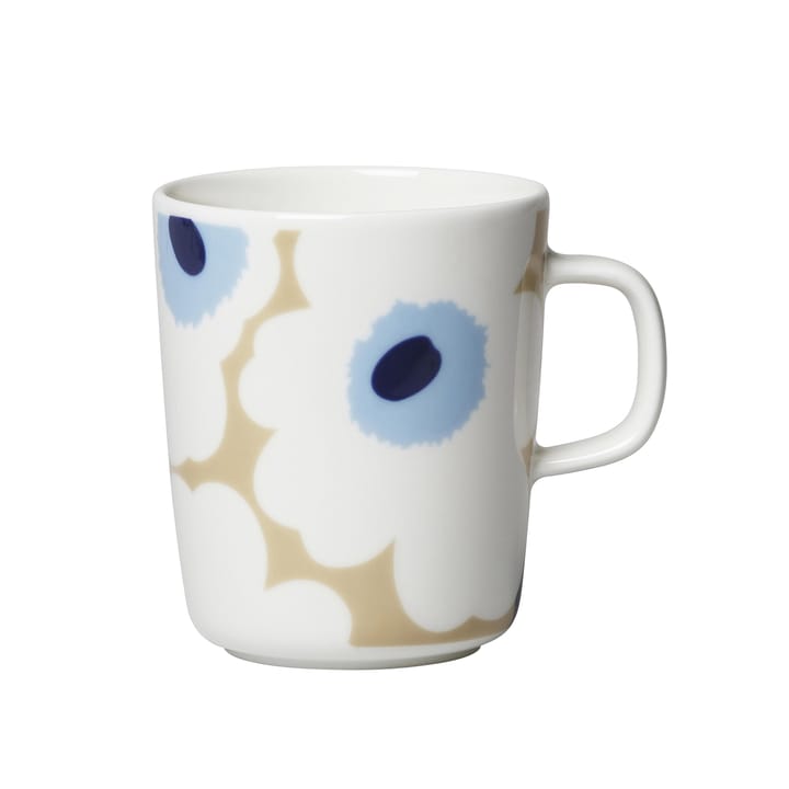Tazza Unikko da 25 cl - beige-bianco sporco-blu - Marimekko