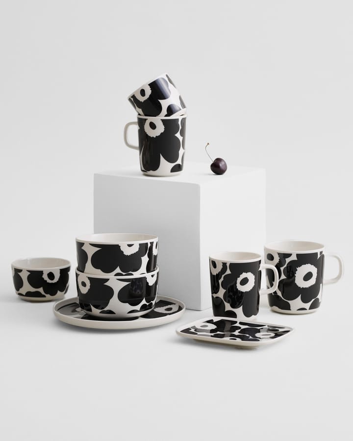 Tazza Unikko da 25 cl - bianco-nero - Marimekko