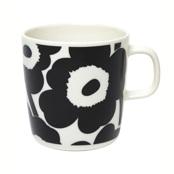 Tazza Unikko da 40 cl - bianco-nero - Marimekko