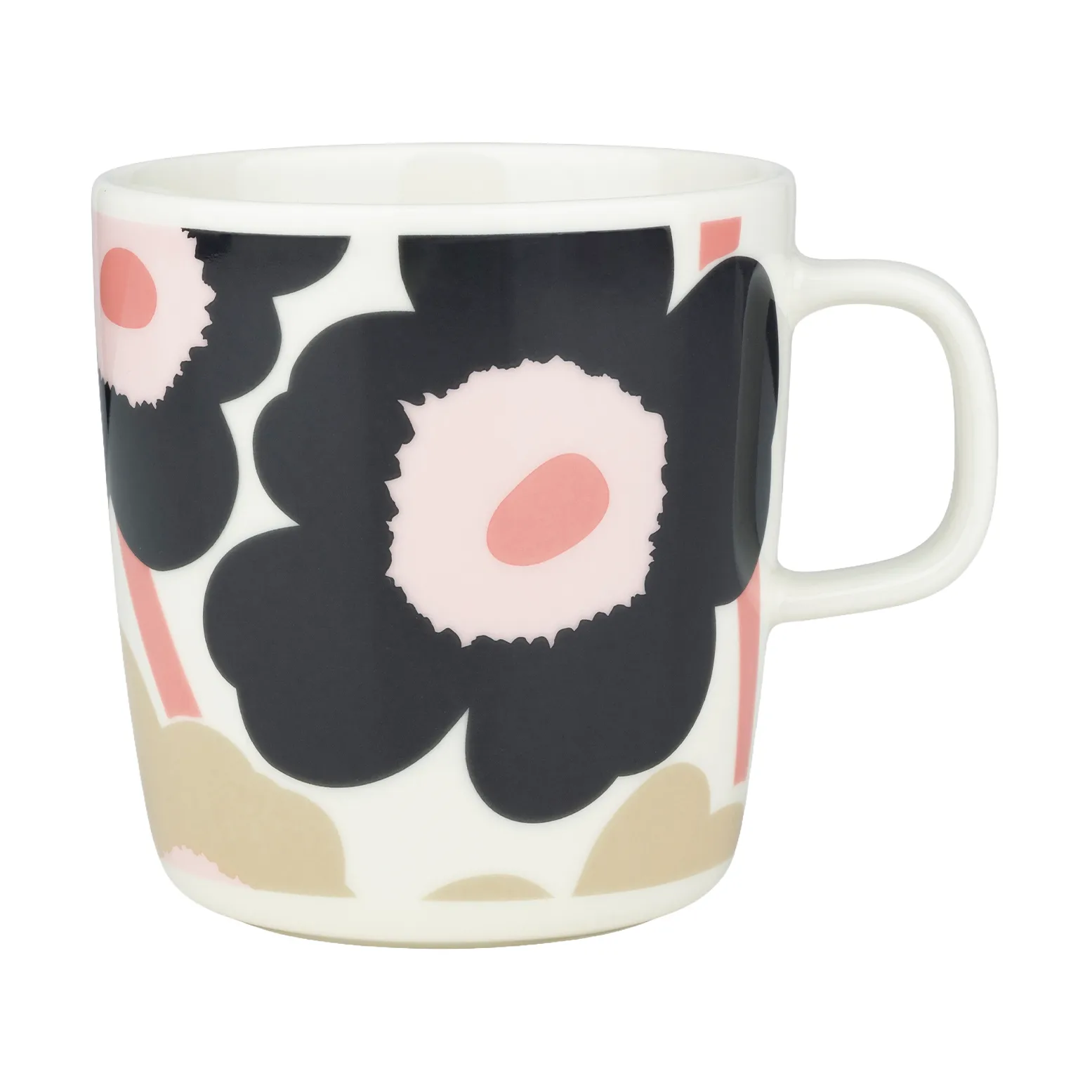 Tazza Unikko da 40 cl, Off white-charcoal-sand-pink Marimekko