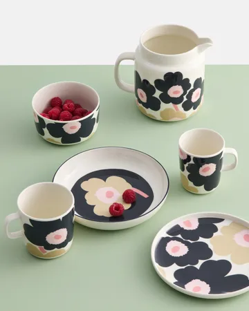 Tazza Unikko da 40 cl - Off white-charcoal-sand-pink - Marimekko
