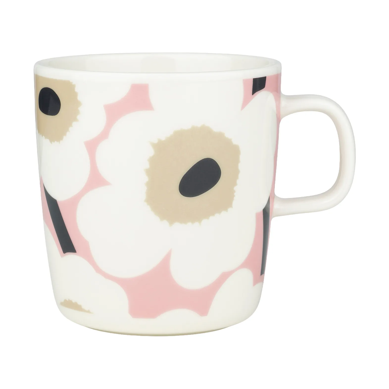 Tazza Unikko da 40 cl, Off white-pink-sand-charcoal Marimekko