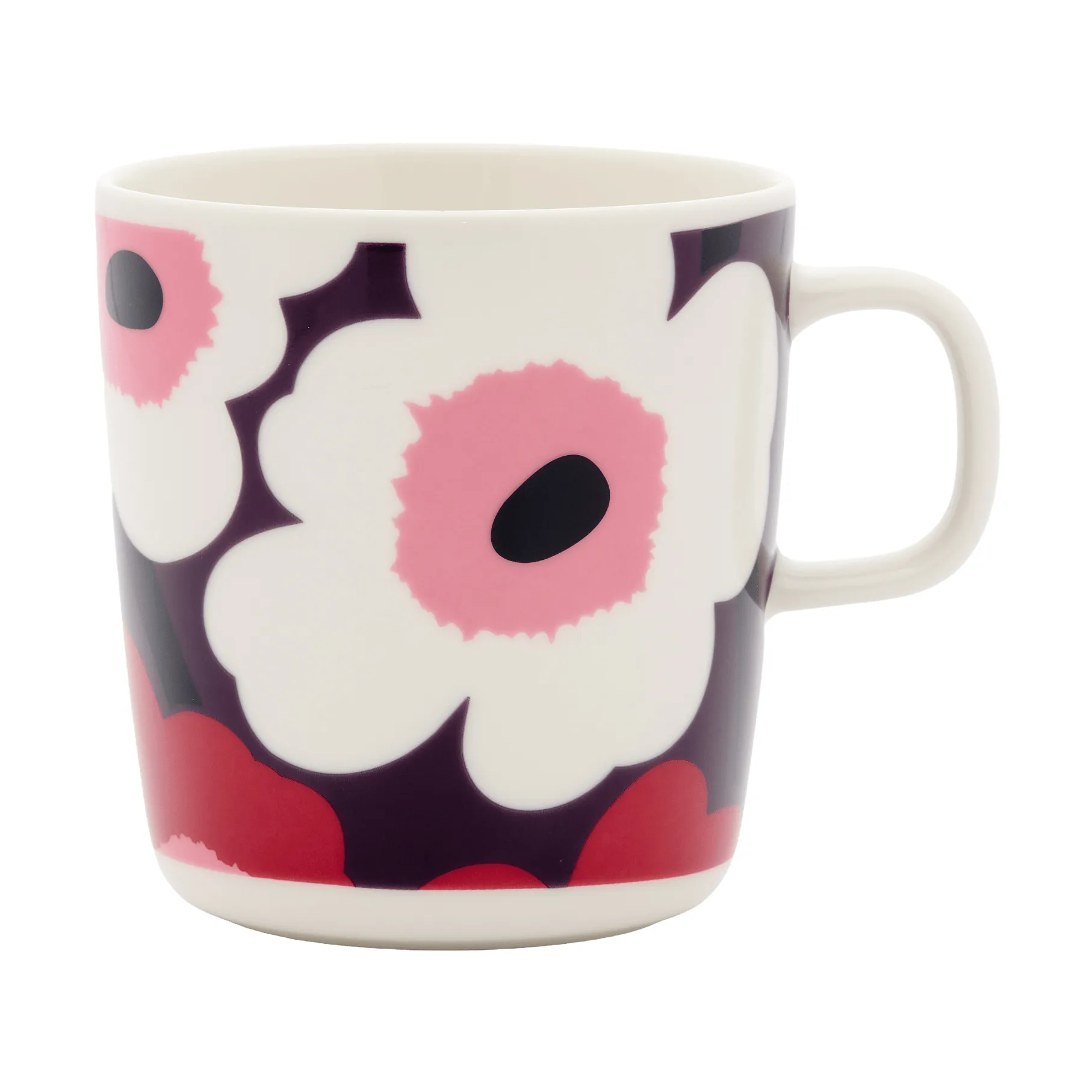 Tazza Unikko da 40 cl, White-plum-cranberry-pink Marimekko