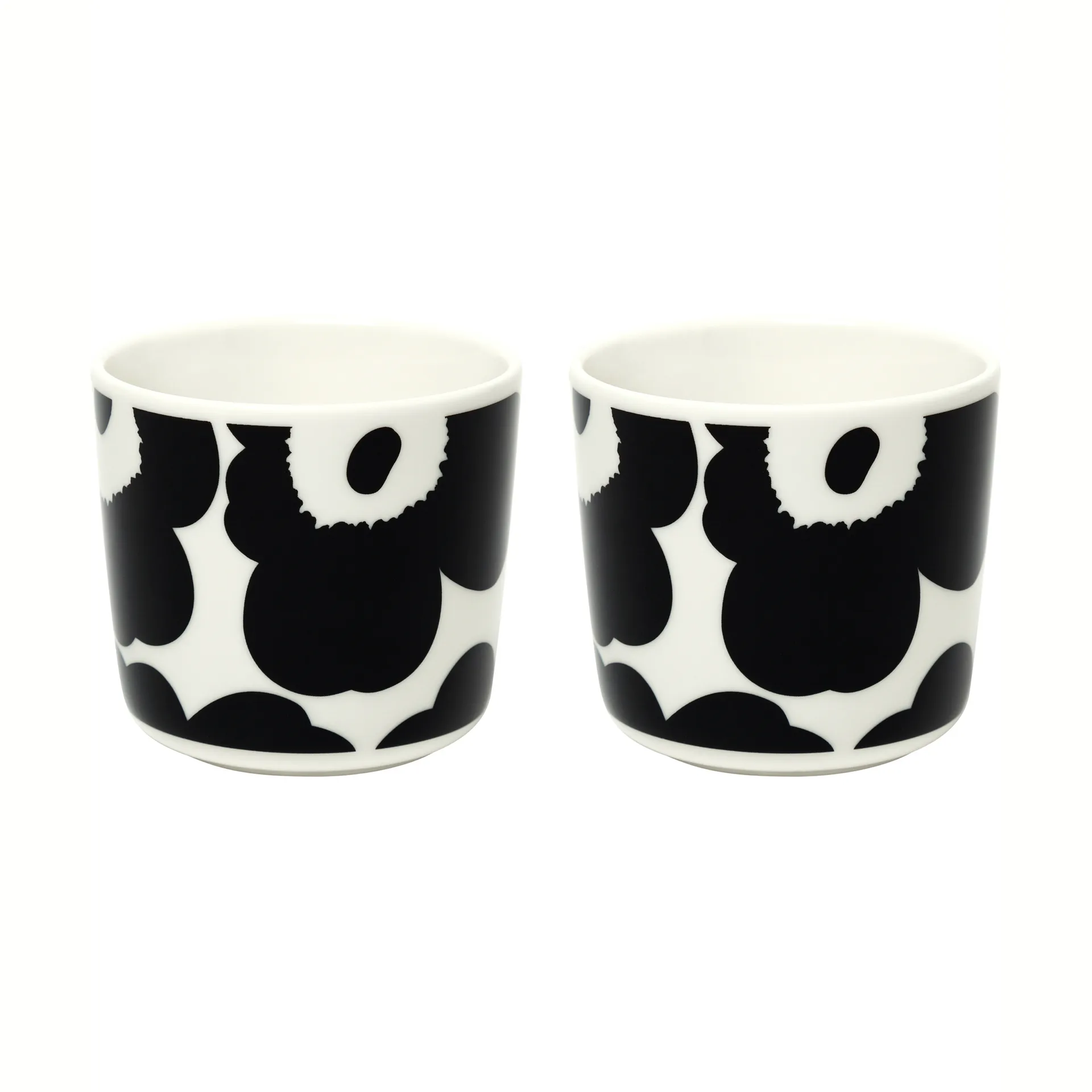 Tazza Unikko senza manico 20 cl confezione da 2, bianco-nero Marimekko
