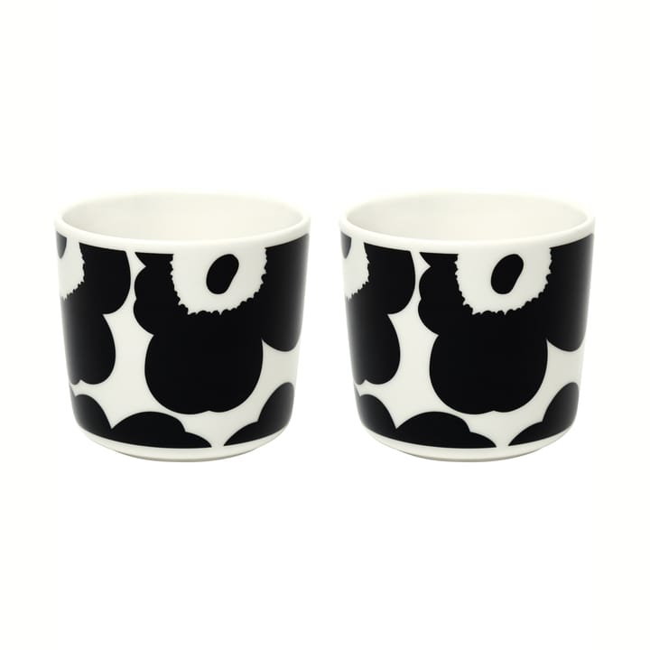 Tazza Unikko senza manico 20 cl confezione da 2 - bianco-nero - Marimekko