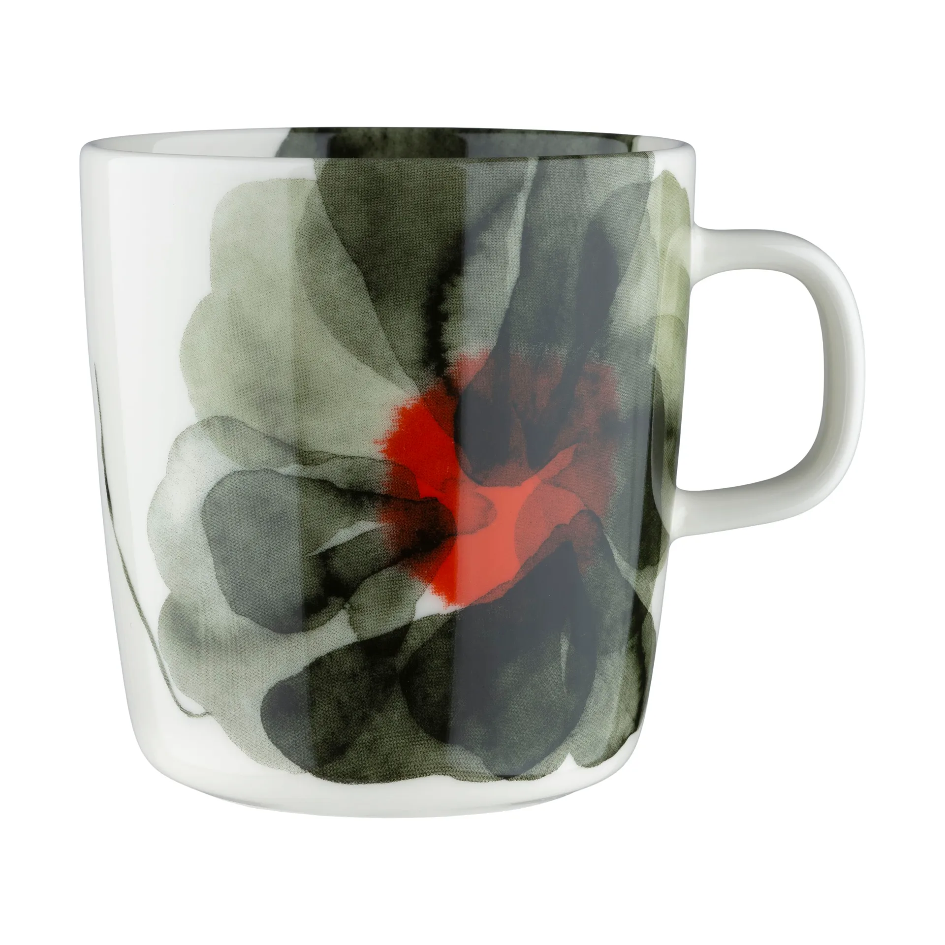 Tazza Valssi 40 cl, Bianco-verde foresta-rosso pomodoro Marimekko