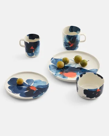 Tazza Valssi 40 cl - White-blue-orange - Marimekko
