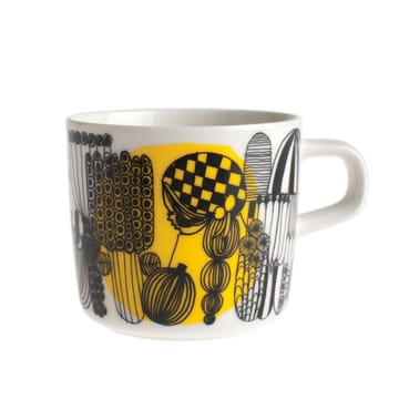 Tazzina caff�è Siirtolapuutarha 20 cl - bianco-nero-giallo - Marimekko
