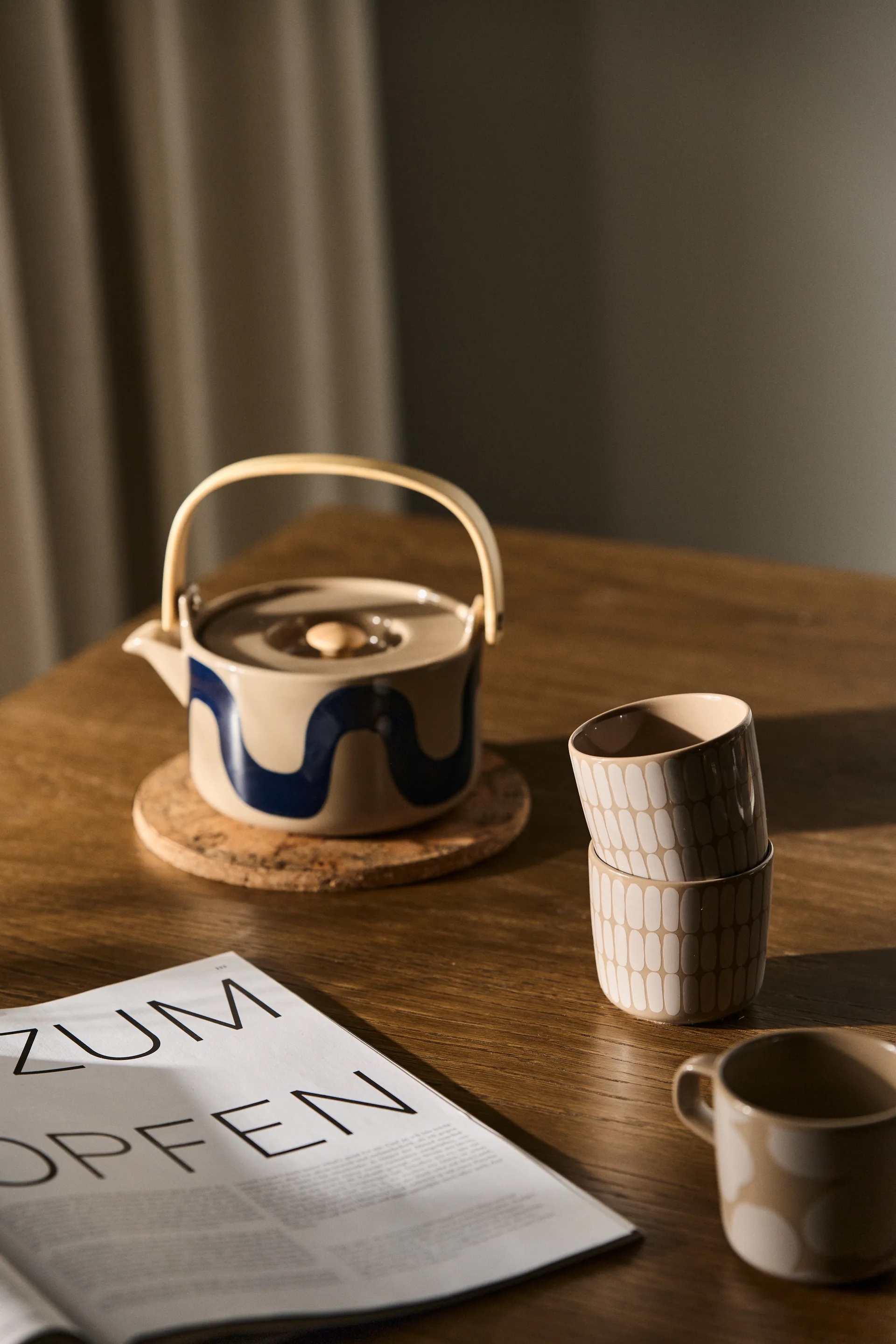 Teiera Seireeni 0,7 L, Terracotta, blu scuro Marimekko