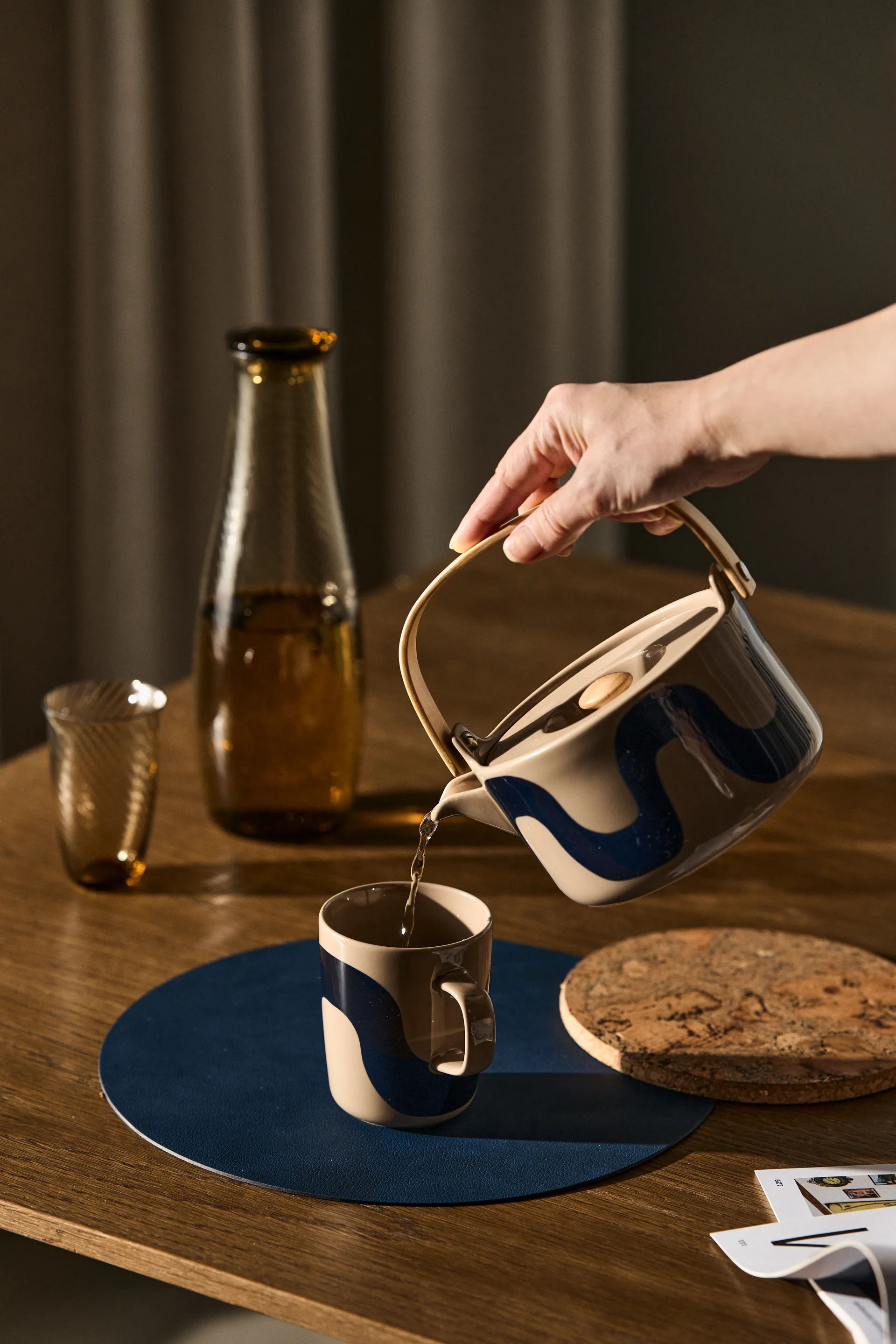 Teiera Seireeni 0,7 L, Terracotta, blu scuro Marimekko