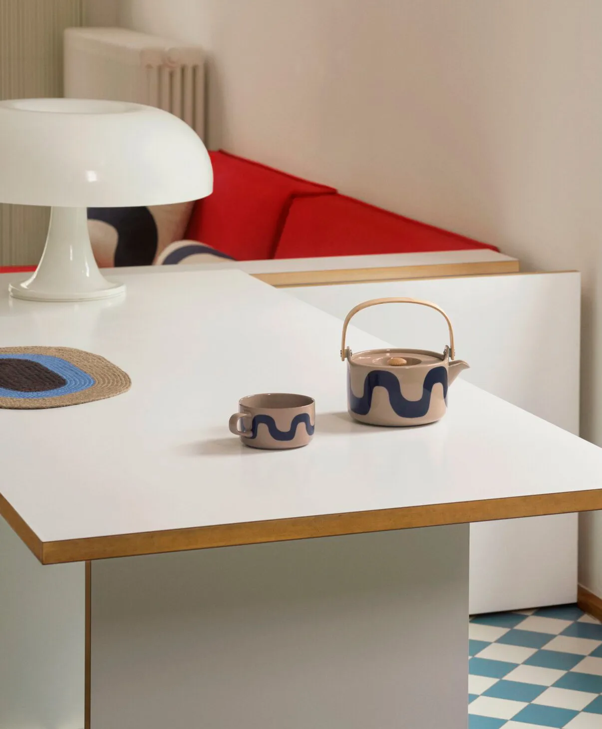 Teiera Seireeni 0,7 L, Terracotta, blu scuro Marimekko