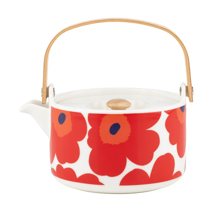 Teiera Unikko 0,7 l - White-red-blue - Marimekko