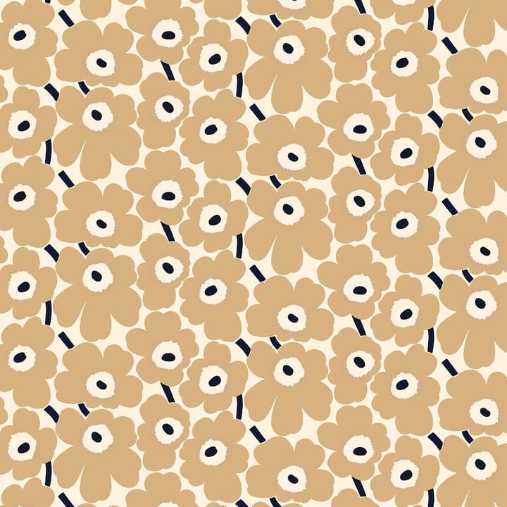 Tela cerata Pieni Unikko - natural white-beige-dark blue - Marimekko