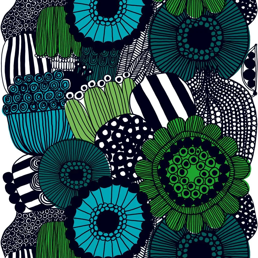 Telo cerato Siirtolapuutarha, blu-verde Marimekko