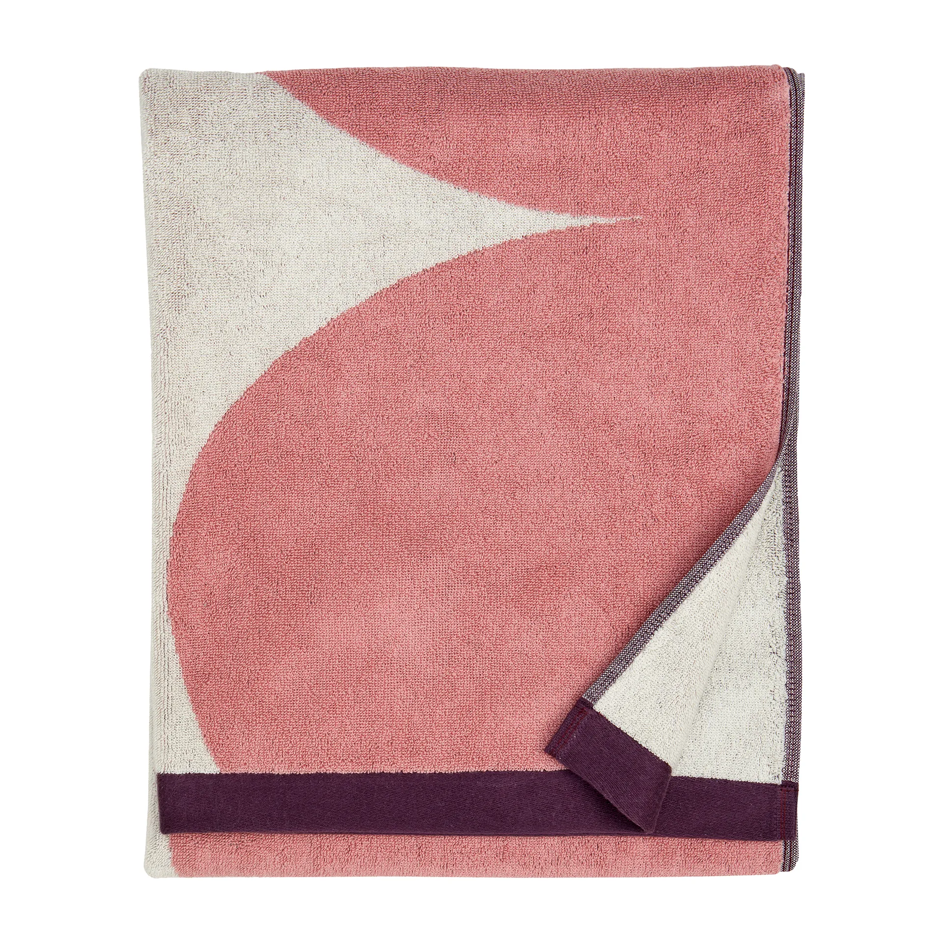 Telo da bagno Härkä 150x70 cm, bianco-rosa-rosso Marimekko