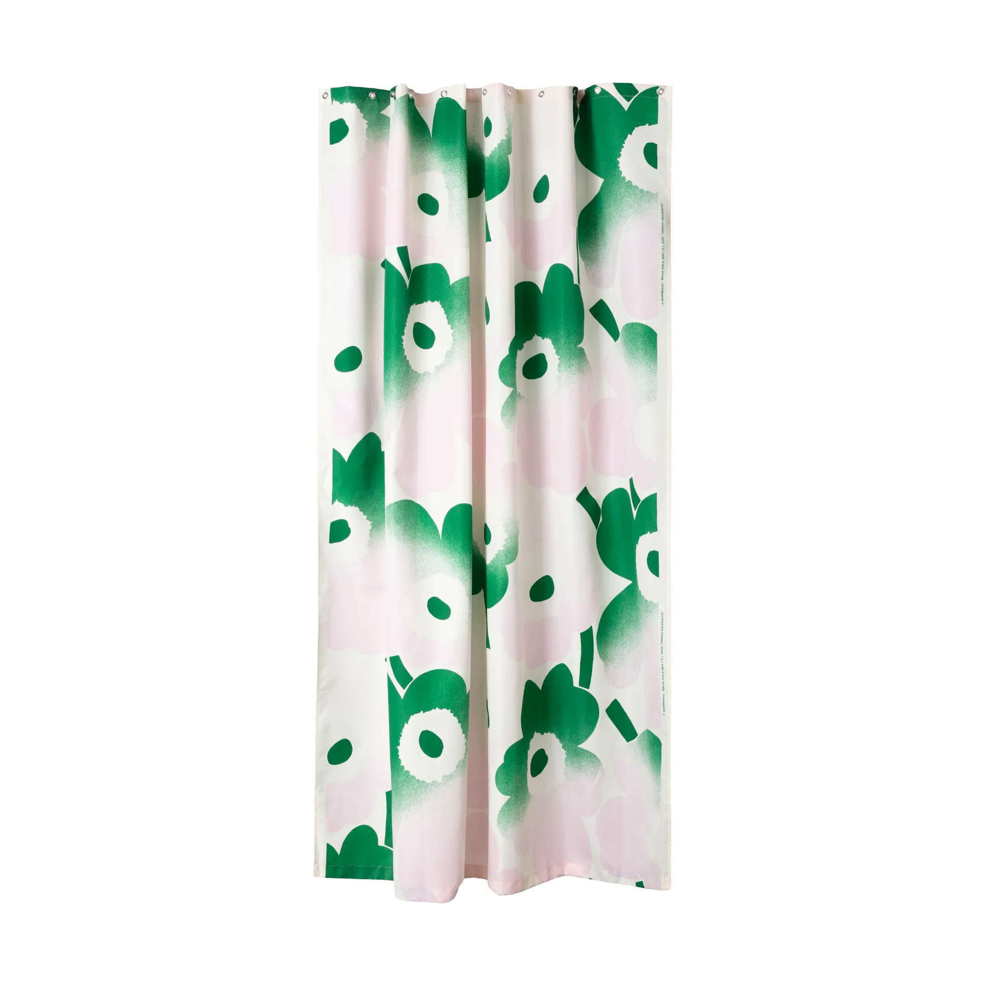 Tenda da doccia Unikko Häivähdys 180x200 cm, Verde Marimekko