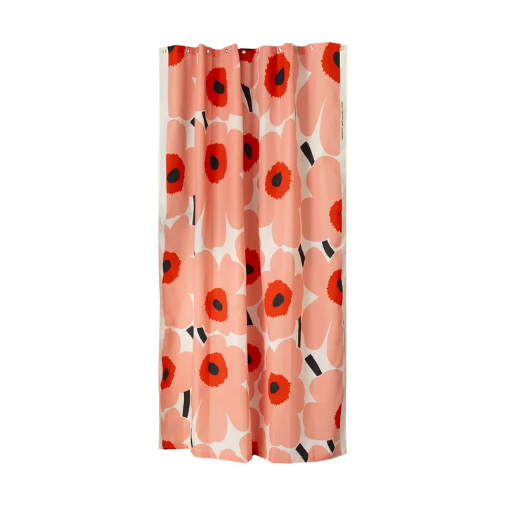 Tenda doccia Marimekko Unikko - Offwhite-coral-red-charcoal - Marimekko