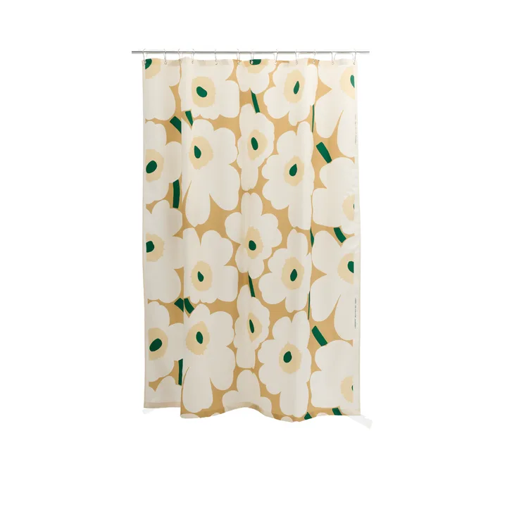 Tenda doccia Marimekko Unikko - Sand-off white-hay-emerald - Marimekko