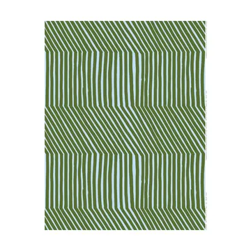 Tessuto di cotone Kalasääski - Forest green-light blue - Marimekko