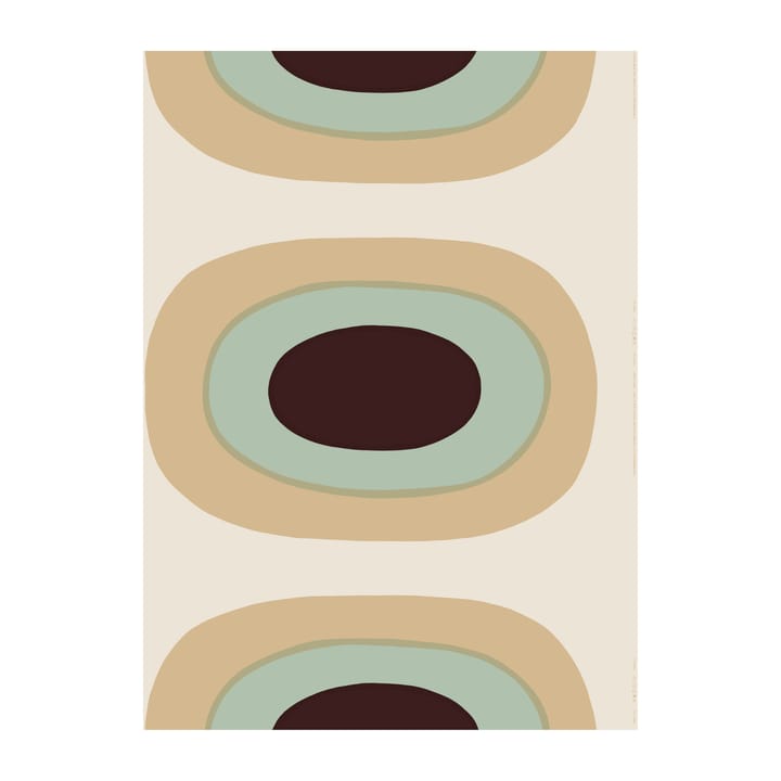 Tessuto in cotone, lino Melooni, Beige, verde menta Marimekko