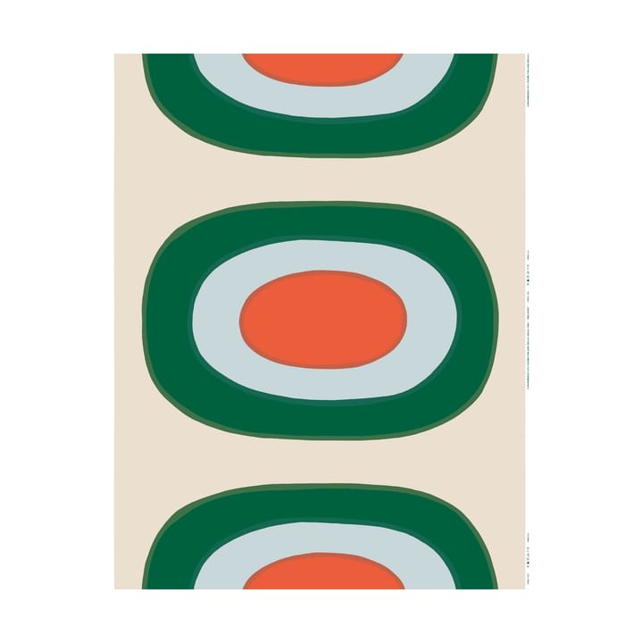 Tessuto in cotone Melooni - Avorio-verde-celeste-arancione - Marimekko