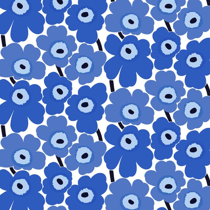 Tessuto in cotone Pieni Unikko - bianco-blu - Marimekko