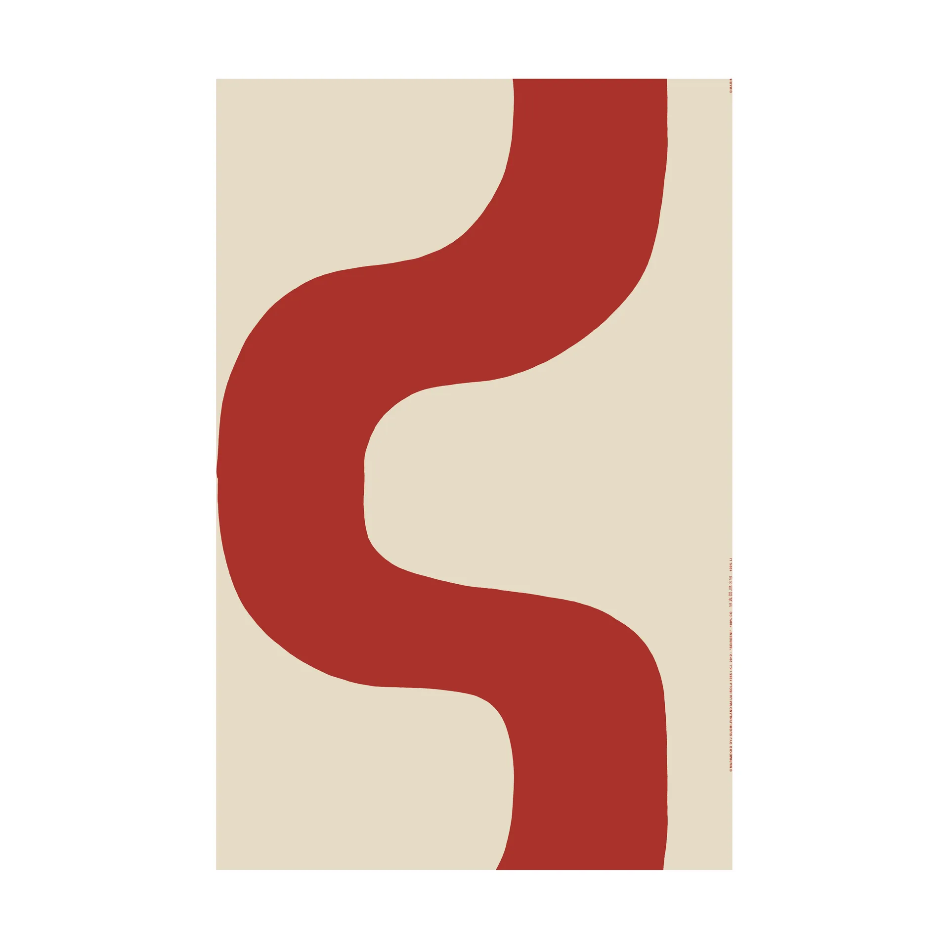 Tessuto in lino-cotone Seireeni, Linen-red Marimekko