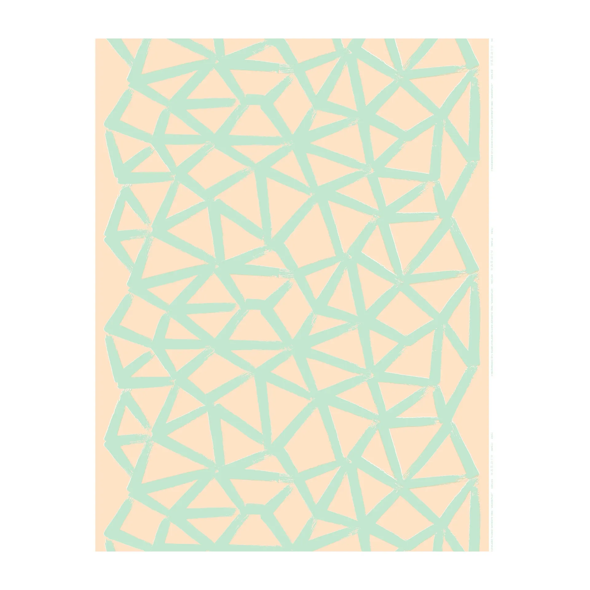 Tessuto in lino Ukkospilvi, Pesca, verde menta Marimekko