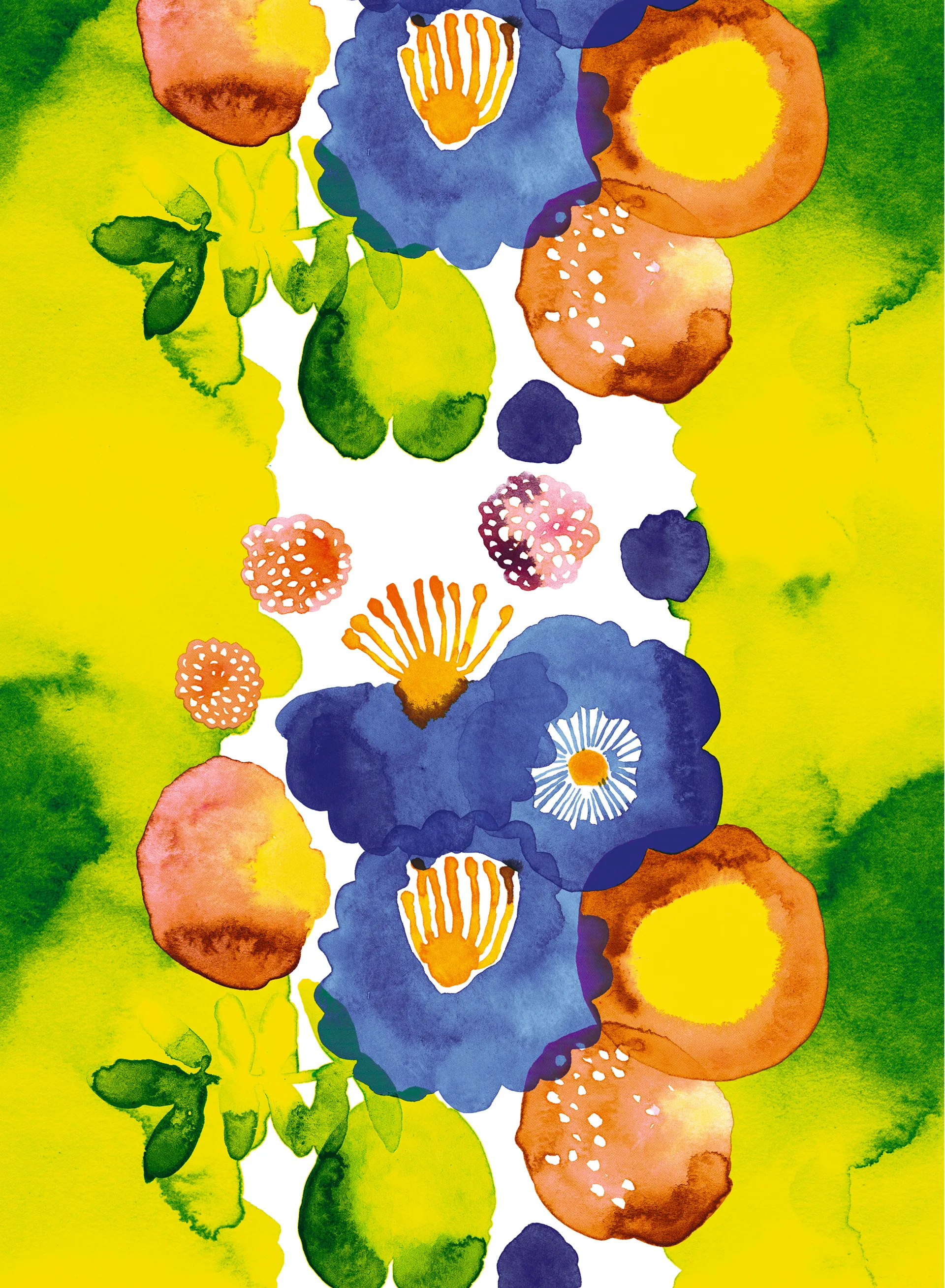 Tessuto Juhannustaika , giallo Marimekko