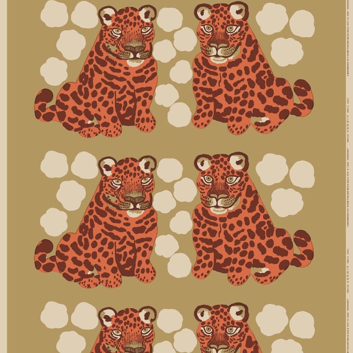 Tessuto Kaksoset, Beige-arancione-marrone Marimekko