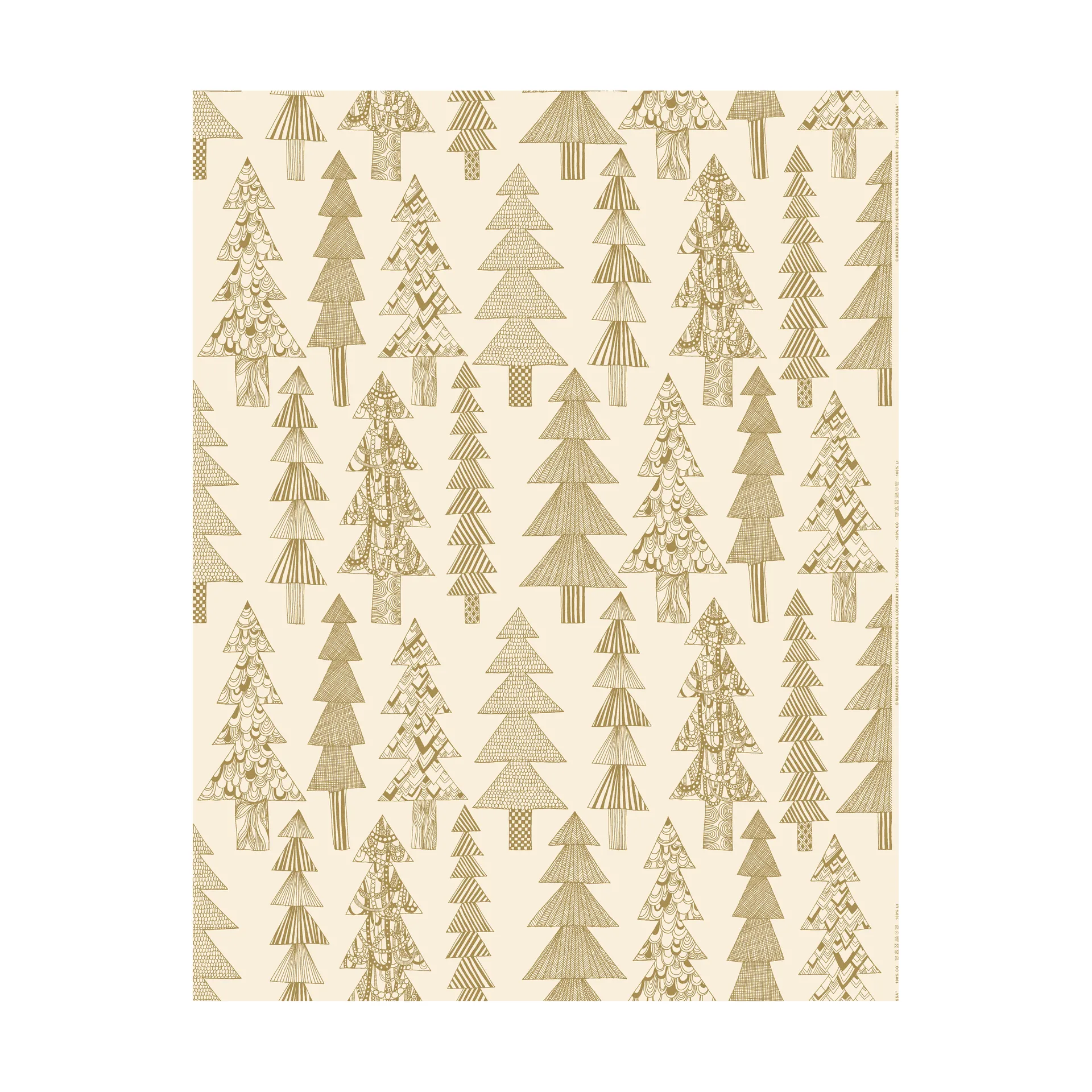 Tessuto Kuusikossa in cotone, Cotton-gold Marimekko