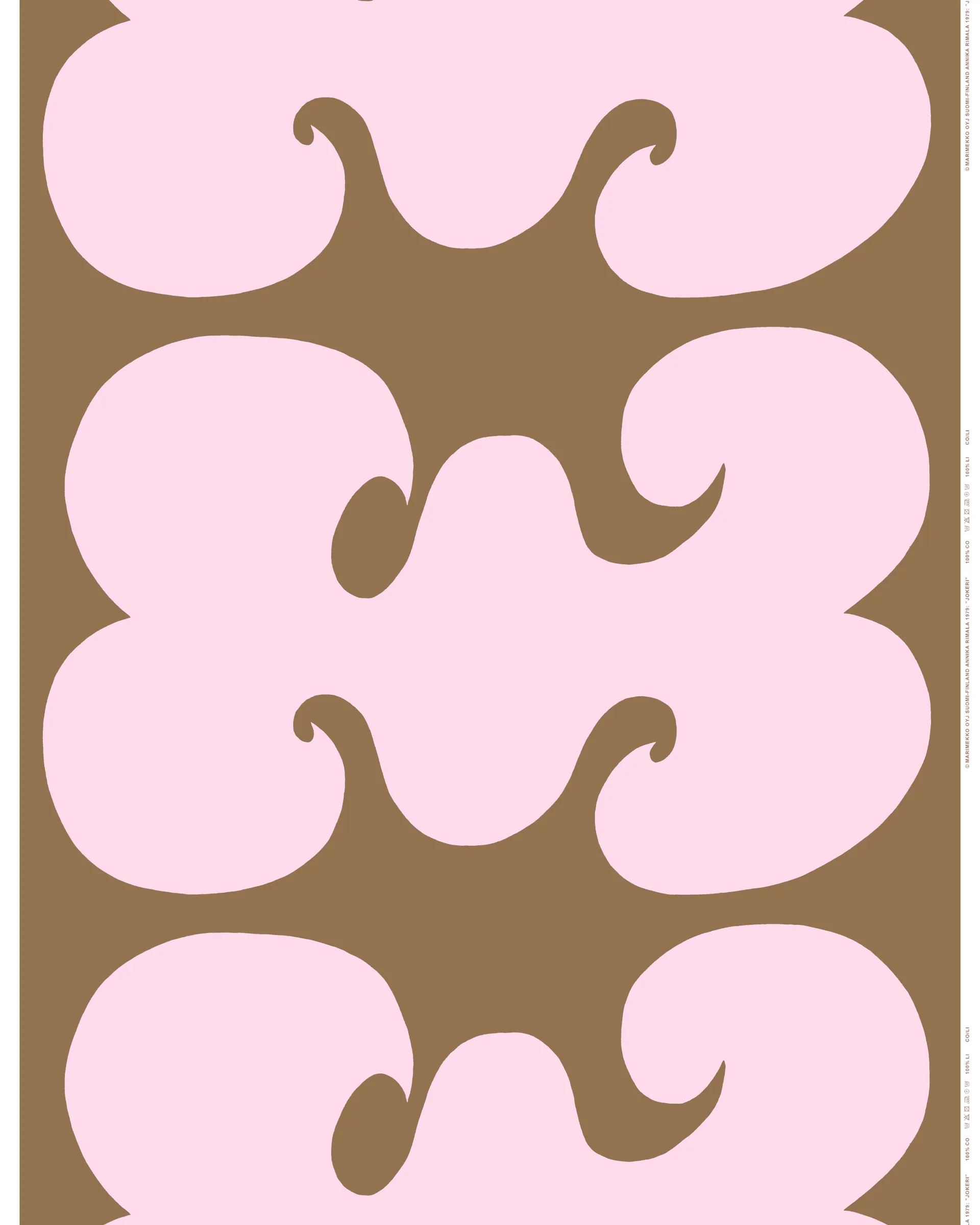 Tessuto Marimekko Jokeri, Rosa-marrone Marimekko