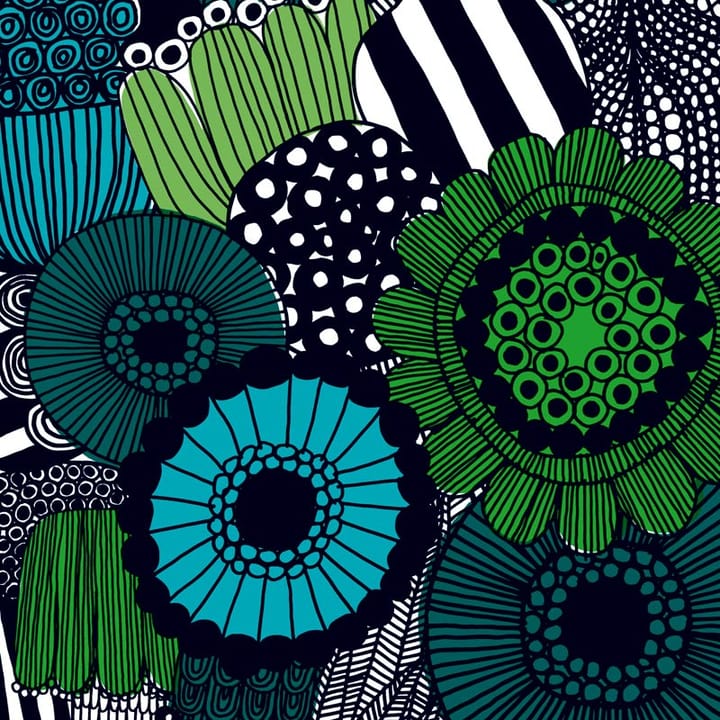 Tessuto Siirtolapuutarha - blu-verde - Marimekko