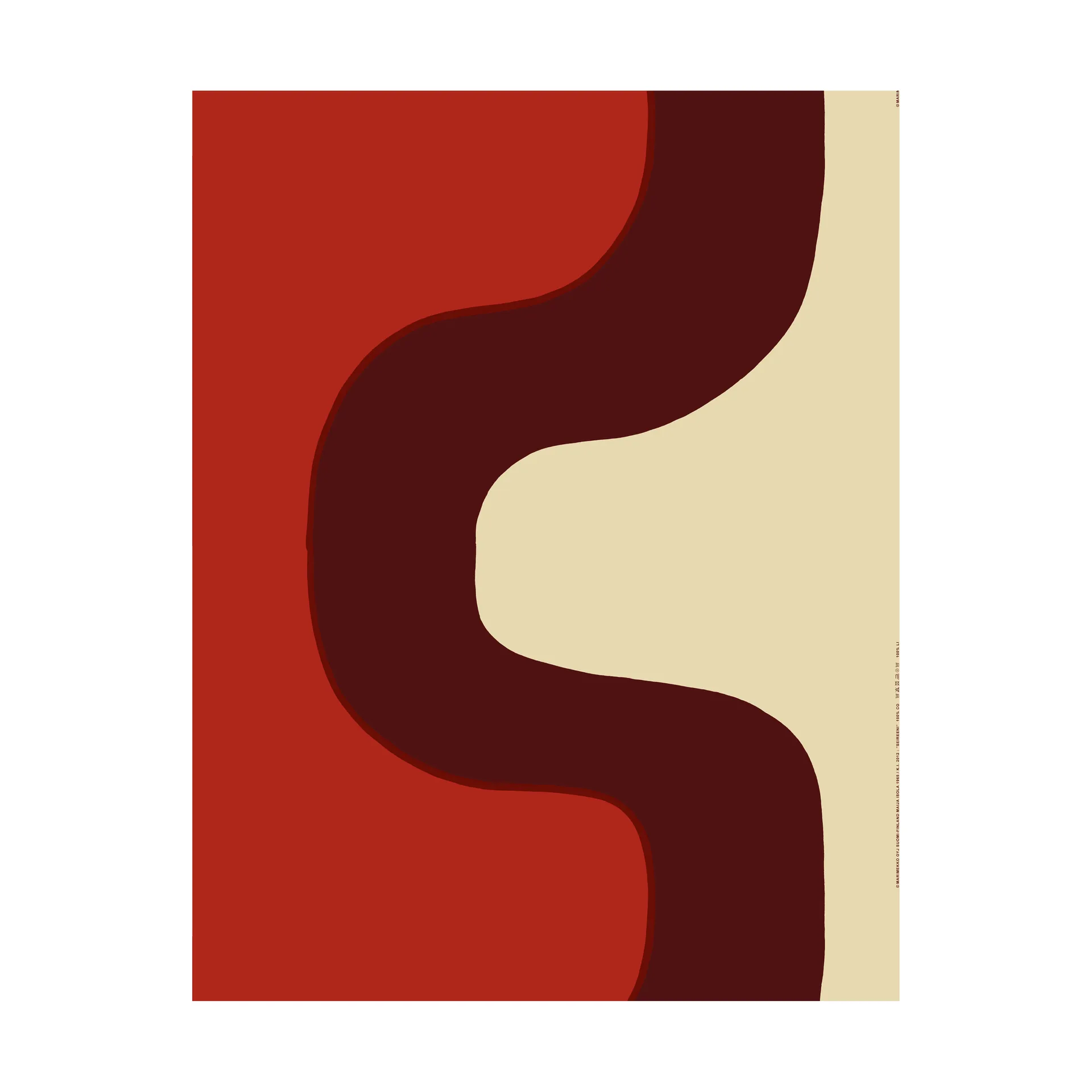 Tessuto Sirena in cotone-satin, Cotton-burgundy-red Marimekko