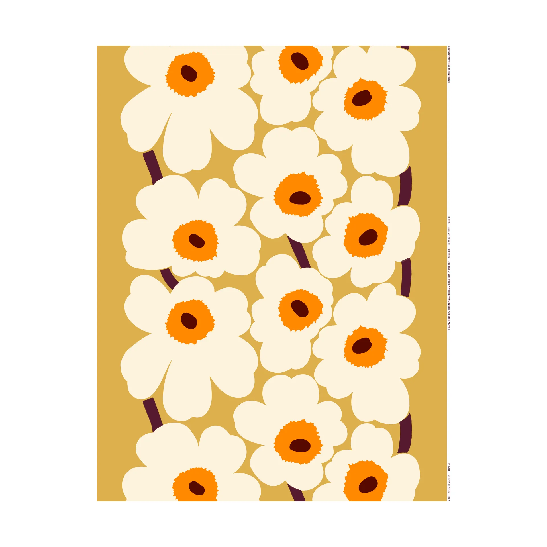 Tessuto Unikko, Beige Marimekko