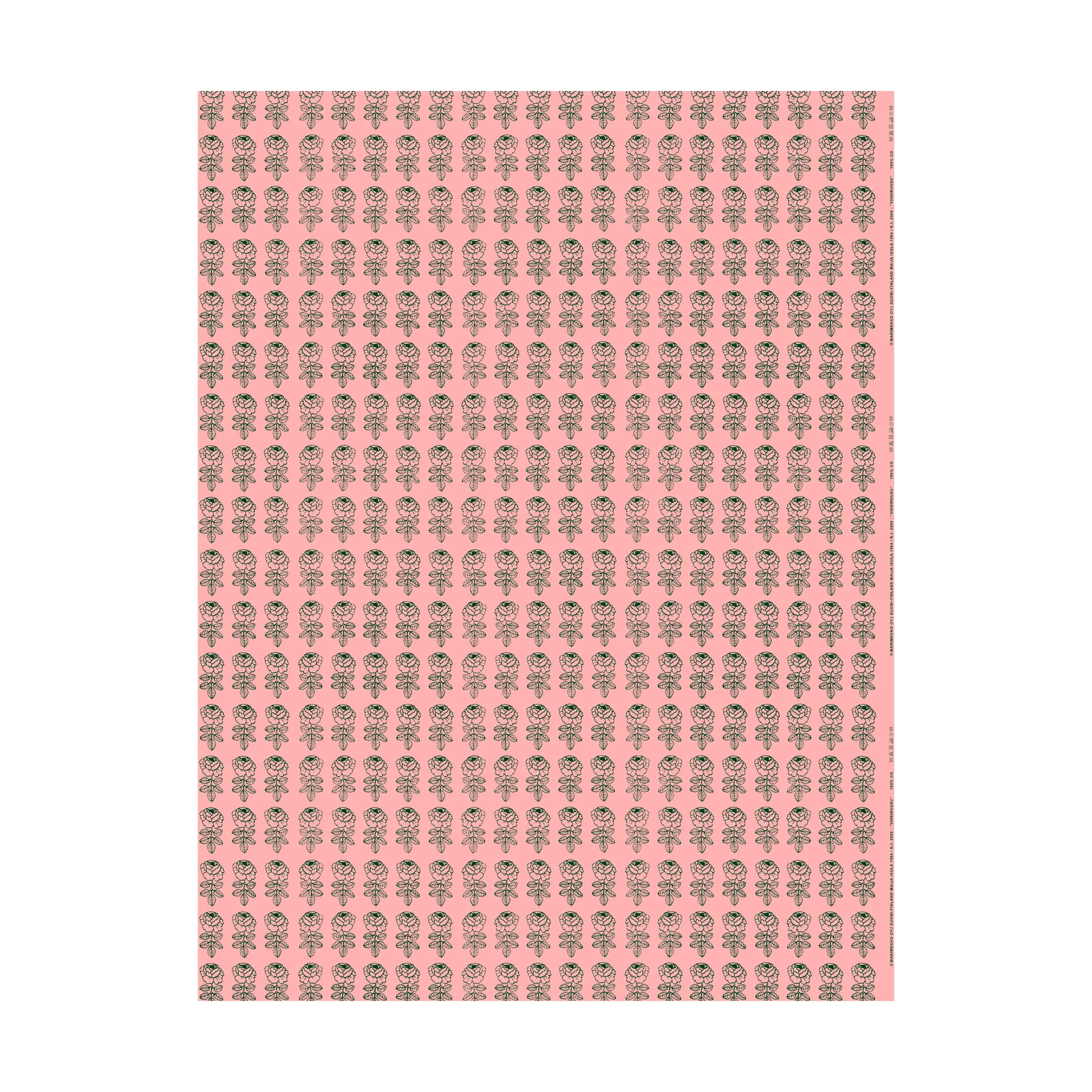 Tessuto Vihkiruusu , Rosa chiaro-verde scuro Marimekko